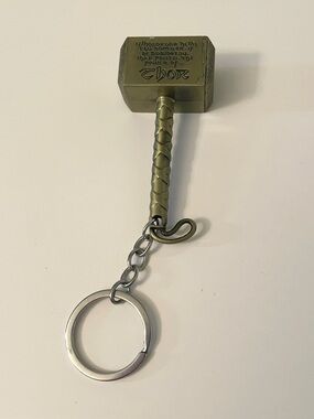 Marvel Thor Mjolnir Hammer Bottle Opener Keychain - Bronze Metal